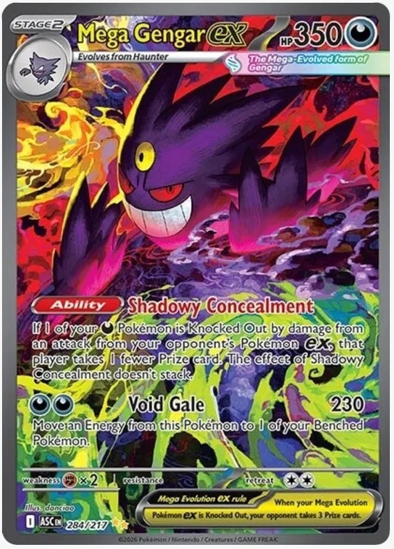 Mega Gengar Ex — carta destacada